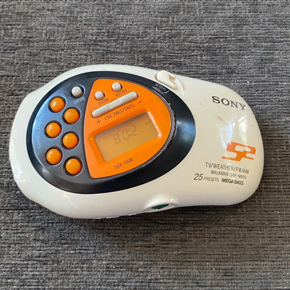 Sony Walkman Radio SRF-M80V TV Weather FM AM Mega Bass Tested